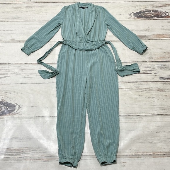 Hyfve Jumpsuit Women's Large Green Long Sleeve V-Neck - Picture 11 of 16